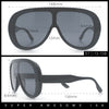 Bold Oversized Shield Thick Plastic Retro Racer Fashion Sunglasses