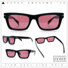 Mens Classic Narrow Rectangle Horn Rim Hipster Hustler Dad Shade Sunglasses