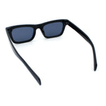 Mens Classic Narrow Rectangle Horn Rim Hipster Hustler Dad Shade Sunglasses