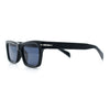 Mens Classic Narrow Rectangle Horn Rim Hipster Hustler Dad Shade Sunglasses