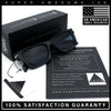 Mens Classic Narrow Rectangle Horn Rim Hipster Hustler Dad Shade Sunglasses