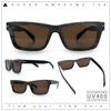 Mens Classic Narrow Rectangle Horn Rim Hipster Hustler Dad Shade Sunglasses