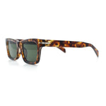 Mens Classic Narrow Rectangle Horn Rim Hipster Hustler Dad Shade Sunglasses