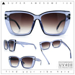 Womens Classic 90s Squared Oversize Butterfly Designer Fashion Sunglasses