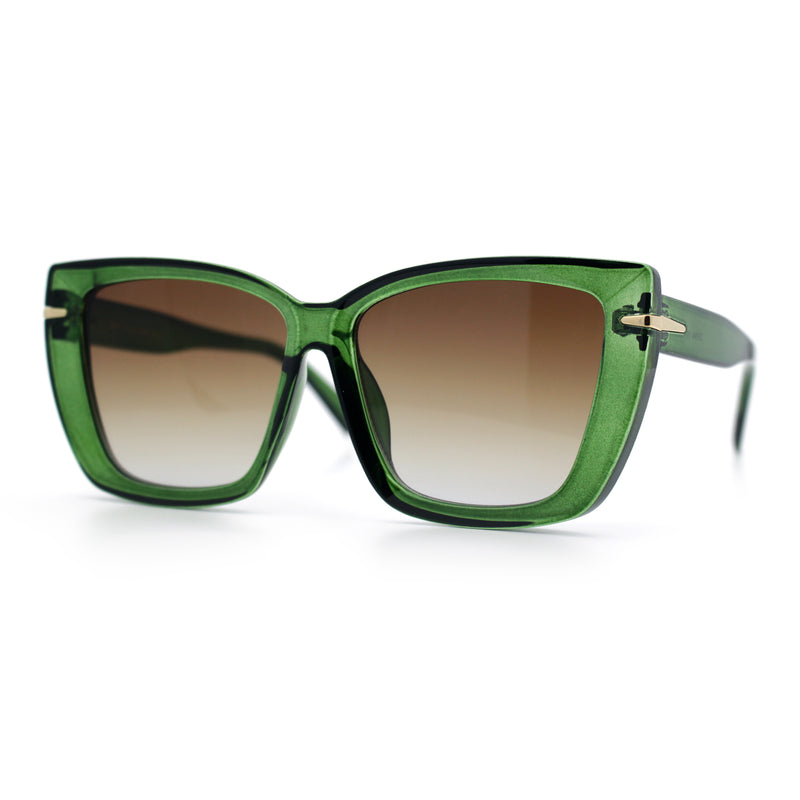 Womens Classic 90s Squared Oversize Butterfly Designer Fashion Sunglasses
