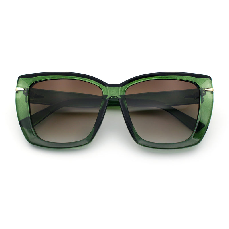 Womens Classic 90s Squared Oversize Butterfly Designer Fashion Sunglasses