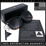 Womens Classic 90s Squared Oversize Butterfly Designer Fashion Sunglasses