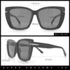 Womens Classic 90s Squared Oversize Butterfly Designer Fashion Sunglasses