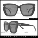 Womens Classic 90s Squared Oversize Butterfly Designer Fashion Sunglasses