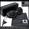 Womens Thick Plastic Cat Eye Double Metal Rim Mod Retro Fashion Sunglasses