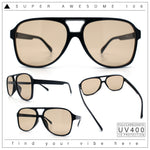 Mens Iconic Large Tear Drop Racer Plastic Fashion Sunglasses
