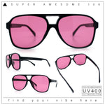 Mens Iconic Large Tear Drop Racer Plastic Fashion Sunglasses