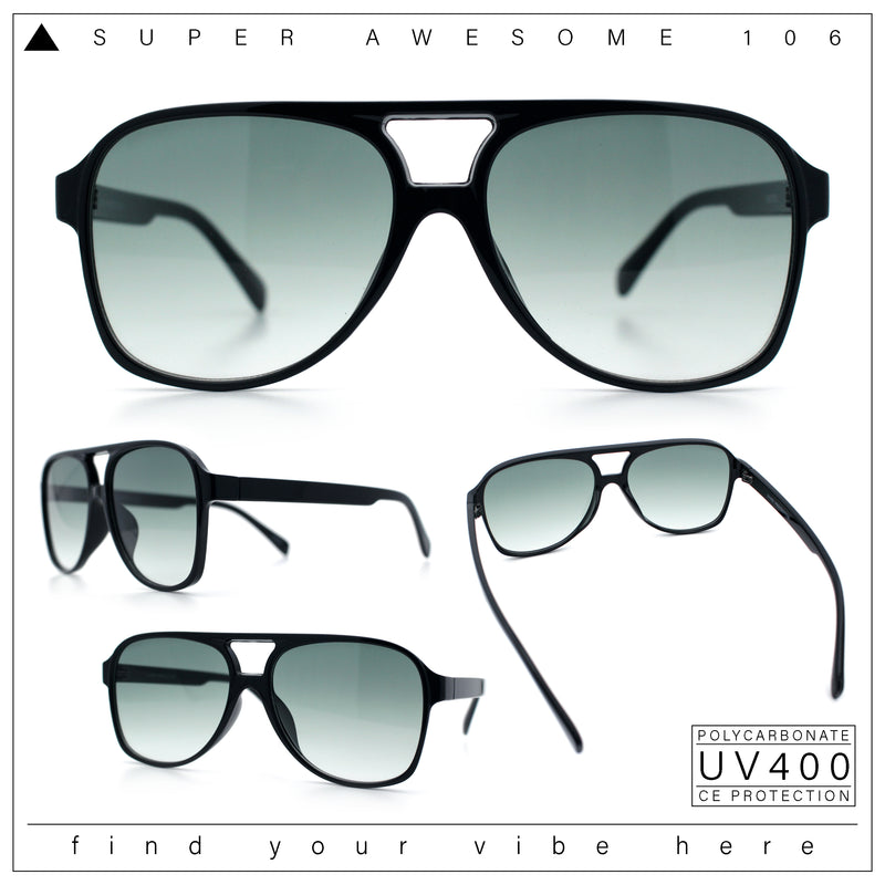 Mens Iconic Large Tear Drop Racer Plastic Fashion Sunglasses