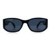 Curved Wrap Folded Lens Minimal Rectangular Retro Fashion Sunglasses