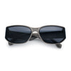 Curved Wrap Folded Lens Minimal Rectangular Retro Fashion Sunglasses