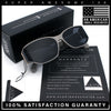 Curved Wrap Folded Lens Minimal Rectangular Retro Fashion Sunglasses