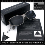 Curved Wrap Folded Lens Minimal Rectangular Retro Fashion Sunglasses