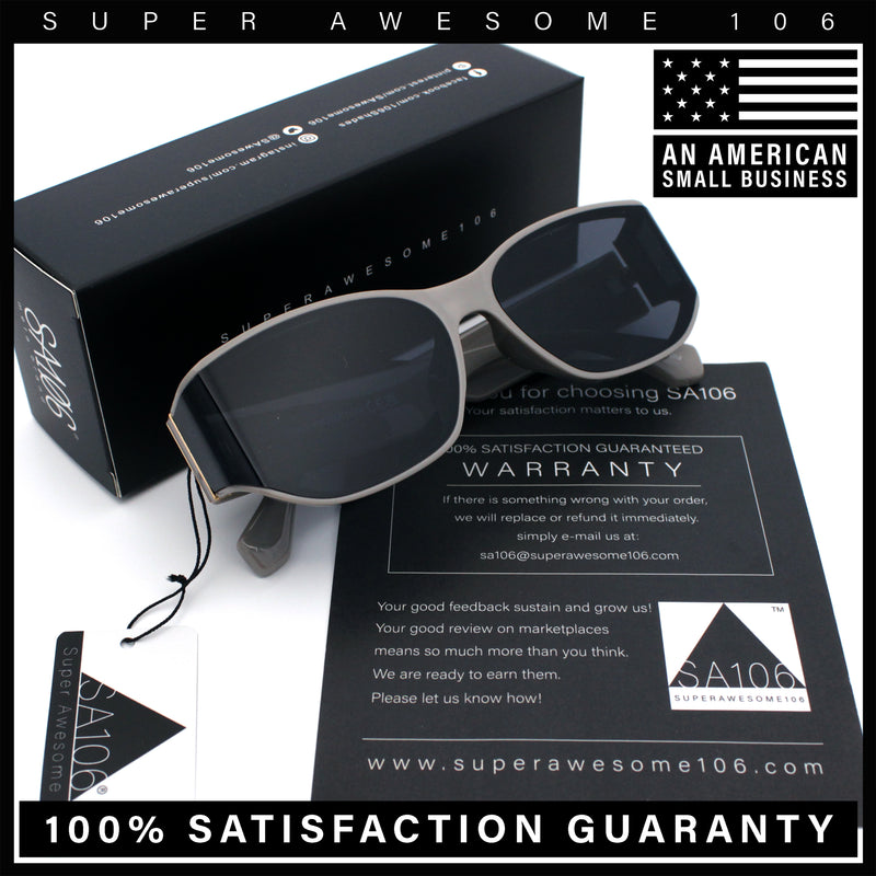 Curved Wrap Folded Lens Minimal Rectangular Retro Fashion Sunglasses