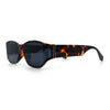 Curved Wrap Folded Lens Minimal Rectangular Retro Fashion Sunglasses