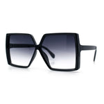 Womens Squared Rectangle Thick Plastic Butterfly Chic Fashion Sunglasses