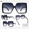 Womens Squared Rectangle Thick Plastic Butterfly Chic Fashion Sunglasses