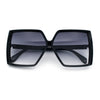 Womens Squared Rectangle Thick Plastic Butterfly Chic Fashion Sunglasses