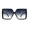 Womens Squared Rectangle Thick Plastic Butterfly Chic Fashion Sunglasses