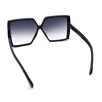 Womens Squared Rectangle Thick Plastic Butterfly Chic Fashion Sunglasses