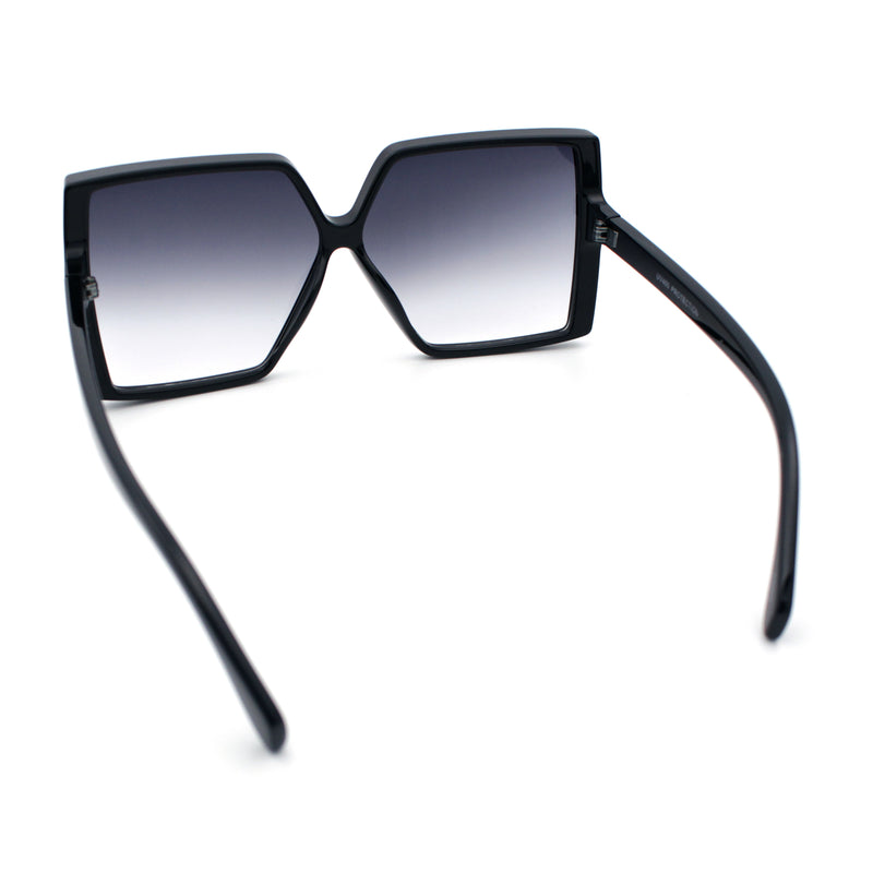 Womens Squared Rectangle Thick Plastic Butterfly Chic Fashion Sunglasses