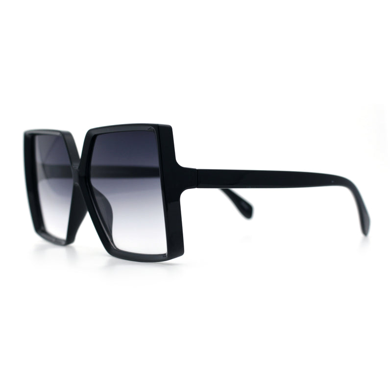 Womens Squared Rectangle Thick Plastic Butterfly Chic Fashion Sunglasses