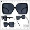 Womens Squared Rectangle Thick Plastic Butterfly Chic Fashion Sunglasses