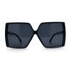 Womens Squared Rectangle Thick Plastic Butterfly Chic Fashion Sunglasses