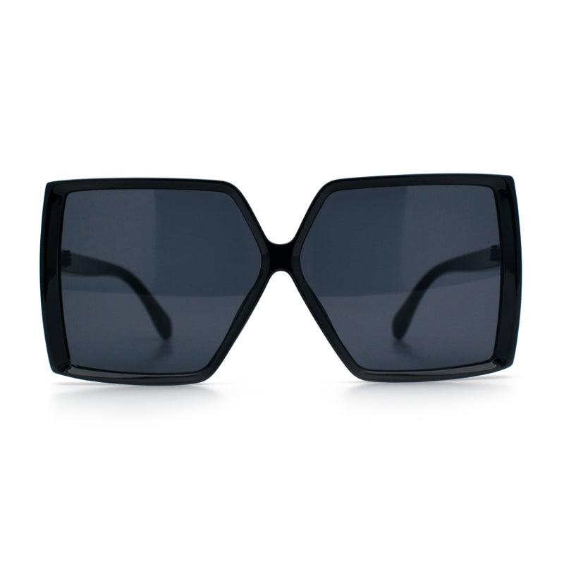 Womens Squared Rectangle Thick Plastic Butterfly Chic Fashion Sunglasses