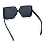 Womens Squared Rectangle Thick Plastic Butterfly Chic Fashion Sunglasses