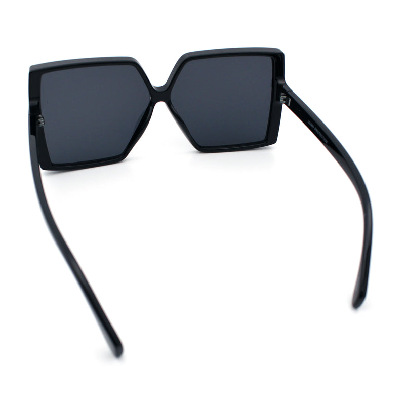 Womens Squared Rectangle Thick Plastic Butterfly Chic Fashion Sunglasses
