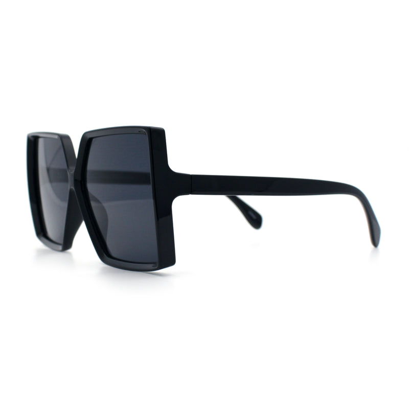 Womens Squared Rectangle Thick Plastic Butterfly Chic Fashion Sunglasses