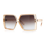 Womens Squared Rectangle Thick Plastic Butterfly Chic Fashion Sunglasses