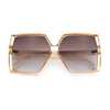 Womens Squared Rectangle Thick Plastic Butterfly Chic Fashion Sunglasses