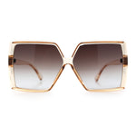 Womens Squared Rectangle Thick Plastic Butterfly Chic Fashion Sunglasses
