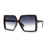 Womens Squared Rectangle Thick Plastic Butterfly Chic Fashion Sunglasses