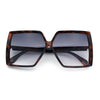 Womens Squared Rectangle Thick Plastic Butterfly Chic Fashion Sunglasses