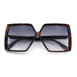 Womens Squared Rectangle Thick Plastic Butterfly Chic Fashion Sunglasses