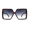 Womens Squared Rectangle Thick Plastic Butterfly Chic Fashion Sunglasses