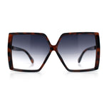 Womens Squared Rectangle Thick Plastic Butterfly Chic Fashion Sunglasses