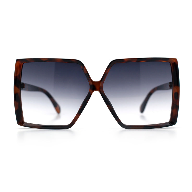 Womens Squared Rectangle Thick Plastic Butterfly Chic Fashion Sunglasses