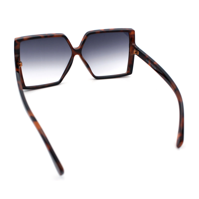 Womens Squared Rectangle Thick Plastic Butterfly Chic Fashion Sunglasses