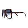Womens Squared Rectangle Thick Plastic Butterfly Chic Fashion Sunglasses
