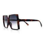 Womens Squared Rectangle Thick Plastic Butterfly Chic Fashion Sunglasses