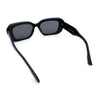 Womens Beveled Thick Plastic Narrow Rectangle Mod Fashion Sunglasses