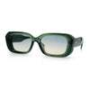 Womens Beveled Thick Plastic Narrow Rectangle Mod Fashion Sunglasses